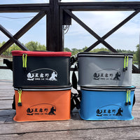 Multifunctional Thickened EVA Foldable Live Fish Bucket Single Shoulder Fishing Box Fishing Tackle Supplies