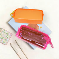 Large Capacity Transparent PVC Pencil Case for Girls, High-Value Stationery Pouch for School