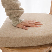 Non-Slip Cotton Linen Dining Chair Cushion with Ties, High-Density Sponge Seat Pad for Kids and Adults