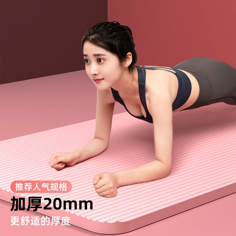 Extra Thick & Wide Yoga Mat for Exercise, Jump Rope, Dance, and Fitness - Non-Slip & Shock Absorbing