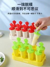 Ice Cream Mold with Lid Household DIY Popsicle Ice Pop Maker Ice Cube Tray Frozen Ice Cream Tool