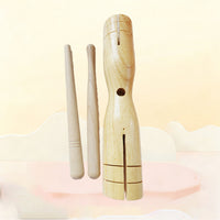 Wooden Guiro Percussion Instrument with Mallet for Kids' Early Education