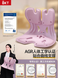 BKT Ergonomic Lumbar Support Cushion for Office Chair and Car Seat, Posture Corrector Backrest