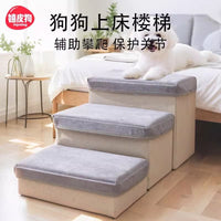 Pet Stairs for Dogs, Foldable and Washable Dog Ramp for Small and Elderly Dogs, Sofa Ladder