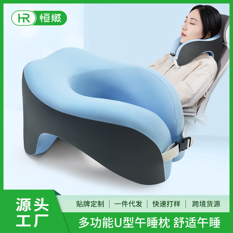 Memory Foam U-Shaped Neck Pillow for Office Napping and Travel