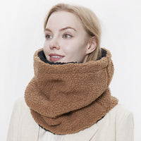 Winter Thick Double-Layer Faux Lambswool Neck Warmer for Cycling and Cold Protection