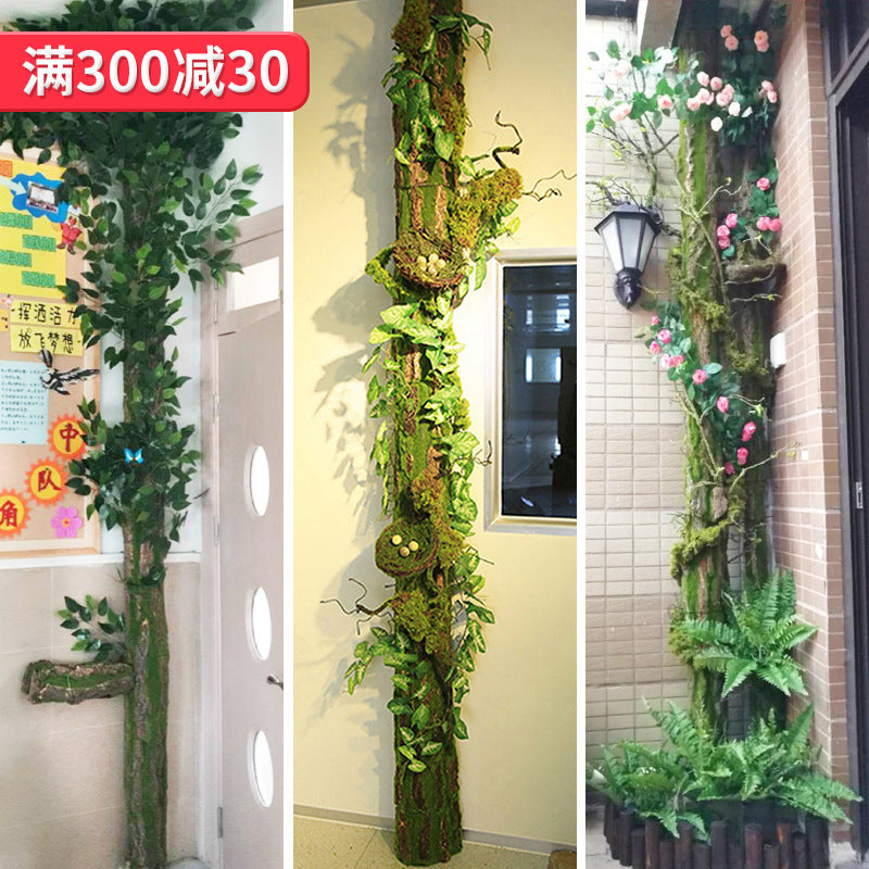 Artificial Bark Pipe Cover for Gas and Drain Pipes, Balcony Decoration