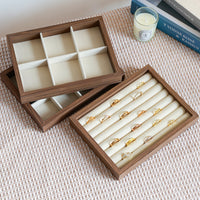 Walnut Grain Jewelry Display Tray for Rings, Earrings, and Small Ornaments