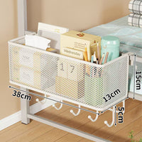 Dormitory Bedside Hanging Storage Basket for Students, Upper Bunk Organizer