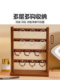 Solid Wood Jewelry Organizer Stand for Bracelets Necklaces Hair Ties