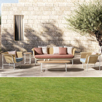 Outdoor Aluminum Alloy Patio Sofa Set with Waterproof Cushions for Resort & Villa