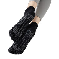 Women's Non-Slip Five-Toe Yoga Pilates Socks for Fitness and Indoor Workouts
