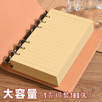 A5/A6 Vintage Leather Refillable Notebook with Lined Pages for Journaling and Business