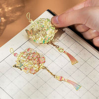 Chinese Style Tassel Metal Bookmark Hollow Engraved Vintage Design for Students and Gifts