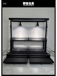 Industrial Style Metal Plant Stand with Adjustable Height and Modular Design for Desktop Planting