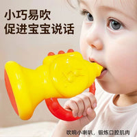 Baby Double-Sided Hand Drum Musical Instrument Toy with Rattles for Infants 0-12 Months