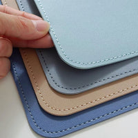 Large Non-Slip Stitched Leather Desk Pad with Custom Logo Printing for Keyboard and Mouse