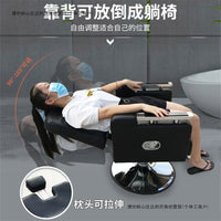 Hydraulic Reclining Barber Chair with Headrest for Salon and Spa