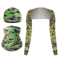UV Protection Arm Sleeves and Headwear Set for Cycling and Outdoor Sports
