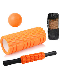 EVA Yoga Foam Roller Massage Set with Gear Stick and Fascia Ball