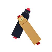 Cartoon Silicone Pencil Case with Bookmark for Students, Portable Storage Pouch