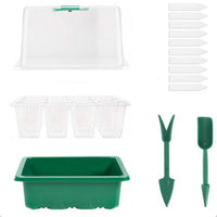 Adjustable Humidity 12-Cell Seed Starter Tray Kit with Dome Lid, 5 or 10 Pack