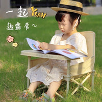 Portable Multi-functional Baby Dining Chair with Tray and Safety Harness for Outdoor Use