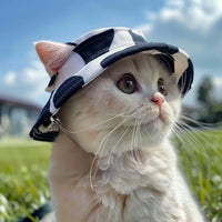 Pet Sun Protection Hat with Ear Holes for Cats and Small Dogs, Summer Fisherman Cap