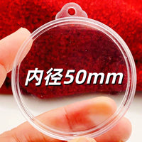 50mm Coin Protective Case Keychain Pendant Clear Hard Shell for Commemorative Coins