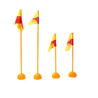 Soccer Training Corner Flag Pole Set with Rubber Water-Fillable Base