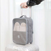 Portable Travel Shoe Storage Bag with Trolley Sleeve, Dustproof & Waterproof Shoe Pouch