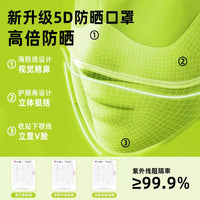 Moyun UV Protection Face Mask for Women, Breathable Full-Face Sun Mask for Sports & Cycling