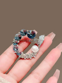 Elegant Rhinestone Mermaid Tail Brooch for Women, Luxury Anti-Exposure Pin, Fashion Apparel Accessory