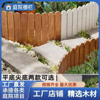 Outdoor Garden Edging Fence, Pressure-Treated Wood Border for Flower Beds and Landscaping