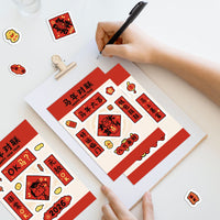 2026 Year of the Horse Cartoon Stickers for DIY Journals, Planners, and Phone Cases (8 Sheets)