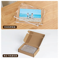 Acrylic Magnetic Photo Frame Double-Sided Transparent Display Stand