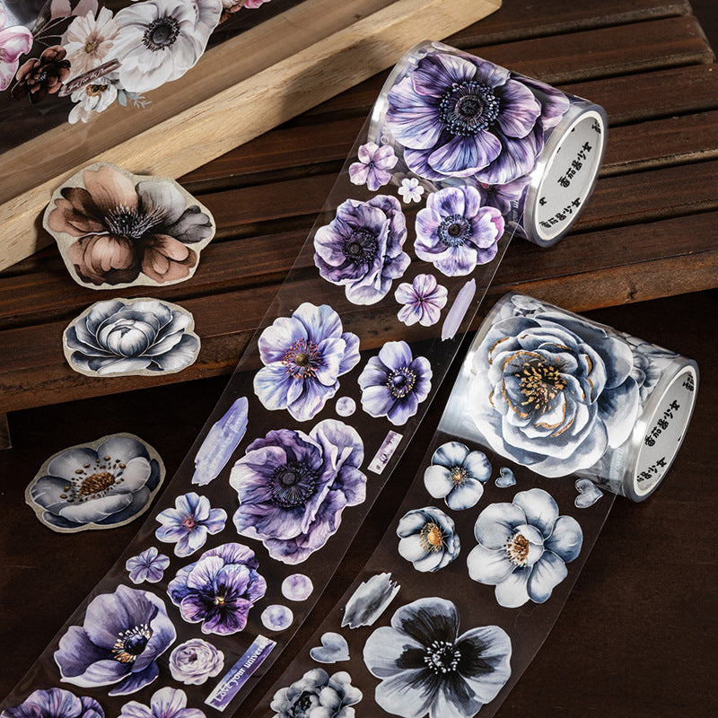 Vintage Floral Washi Tape for DIY Crafts and Scrapbooking