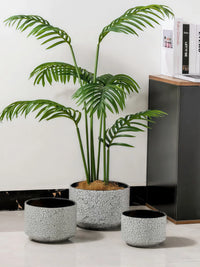 Nordic Style Ceramic Orchid Planter Pot with Drainage Tray for Indoor Plants