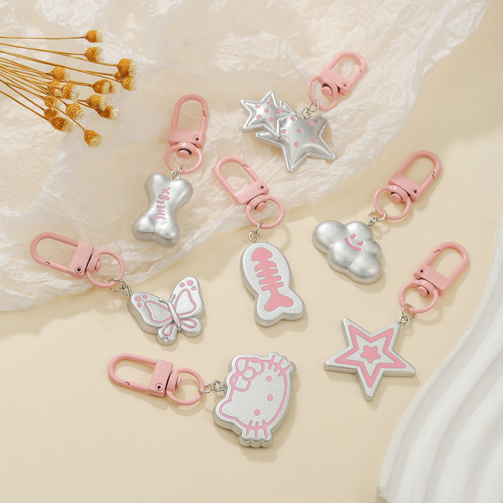 Cute Hello Kitty Star Keychain Backpack Charm for Couples and Friends