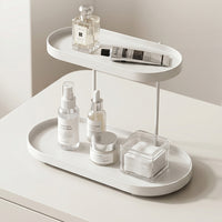 2-Tier Iron Art Cosmetic Storage Rack for Vanity and Bathroom Countertops