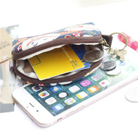 Cute Shell Coin Purse for Women, Japanese Style Small Fabric Pouch for Coins and Small Items