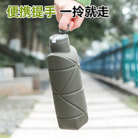 Portable Large Capacity Collapsible Silicone Water Bottle for Outdoor Sports