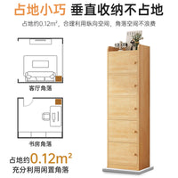 Solid Wood Bookshelf Storage Cabinet Display Shelf Multi-functional Floor-standing Bookcase for Living Room