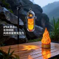 Outdoor Flame Camping Lantern - Vintage Firefly Ambiance Light with Long-Lasting Battery for Tents & Decoration