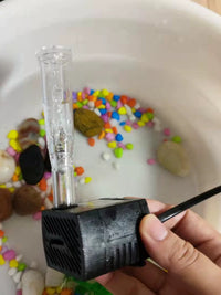 Mini Submersible Water Pump with Mushroom Fountain Head for Pet Water Features & Garden Decor