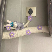 Decorative Rope Wrap for Pipes with Artificial Flowers