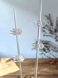Clear Acrylic Plant Support Stakes and Clips for Climbing Plants and Orchids