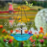 Outdoor Hanging Bird Feeder for Hummingbirds - Solar Powered Garden & Patio Decor