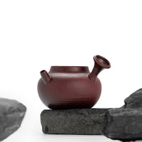 Japanese Wabi-Sabi Style Side Handle Teapot, Coarse Pottery Zisha Clay for Kung Fu Tea Ceremony, Home Use with Ball Hole Filter