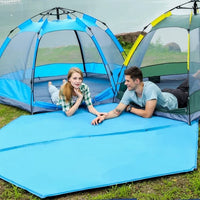 Self-Inflating Hexagonal Camping Mat with Pillow, 3cm Thick, Moisture-Proof, Portable for Outdoor Activities